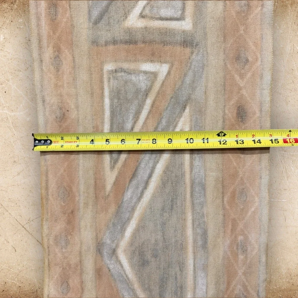 African Mud Cloth Wall Hanging Geometric Hand Painted Textile Art w/ Bamboo Rod